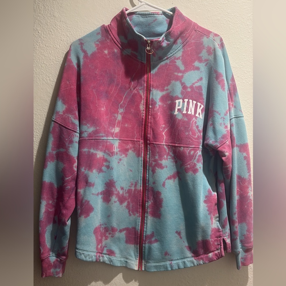 PINK Victoria's Secret Tie-Dye sweater - Pink & Light Blue